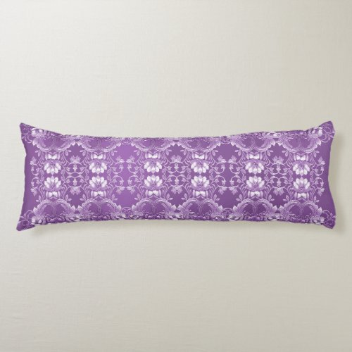 Purple Floral Body Pillow