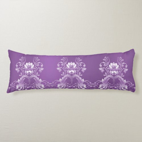 Purple Floral Body Pillow