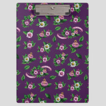 Purple Floral Bouquet Pattern Clipboard
