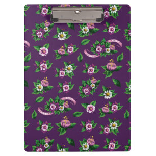 Purple Floral Bouquet Pattern Clipboard