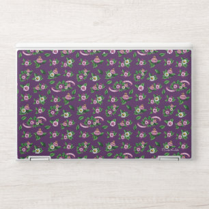 Purple Floral Bouquet Pattern HP Laptop Skin