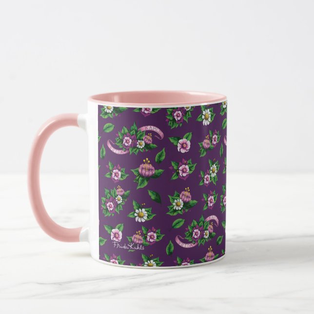 Purple Floral Bouquet Pattern Mug (Left)