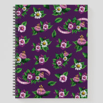 Purple Floral Bouquet Pattern Notebook