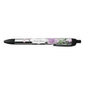 Purple Floral, Bridal Shower Black Ink Pen (Bottom)