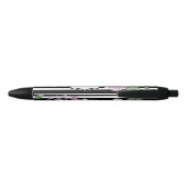 Purple Floral, Bridal Shower Black Ink Pen (Back)
