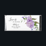 Purple Floral Bridal Shower Favor Hershey Bar Favors<br><div class="desc">Rustic floral theme bridal shower favor featuring watercolor illustration of purple peony with greenery.</div>