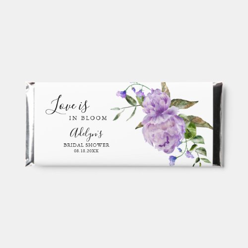Purple Floral Bridal Shower Favor Hershey Bar Favors