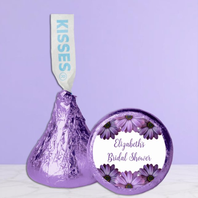 Purple Floral Bridal Shower Hershey®'s Kisses® (Creator Uploaded)