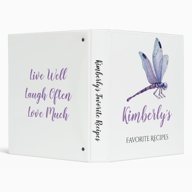 Purple Floral Bridal Shower Recipe Binder (Background)