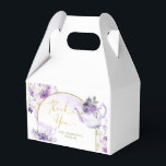 Purple Floral Bridal Shower Tea Party Favor Boxes<br><div class="desc">Purple Floral Bridal Shower Tea Party Favor Boxes</div>