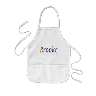 Purple Floral Brooke Name, Kids' Apron