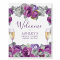 Purple Floral Brunch and Bubbly Welcome Easel