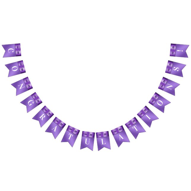 Purple Floral Bunting Flag (All)