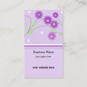 Purple Floral Business Card