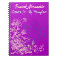 Purple Floral Butterflies Letters to My Daughter
