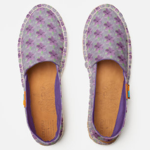 Purple Floral Canvas Casual Shoe