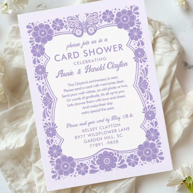 Purple Floral Card Shower by Mail Anniversary (Creator Uploaded)