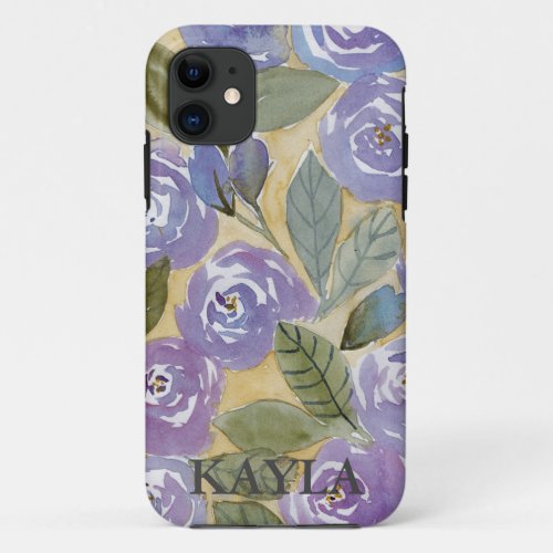 Purple Floral iPhone 11 Case