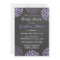 Purple Floral Chalkboard Bridal Shower Invitation