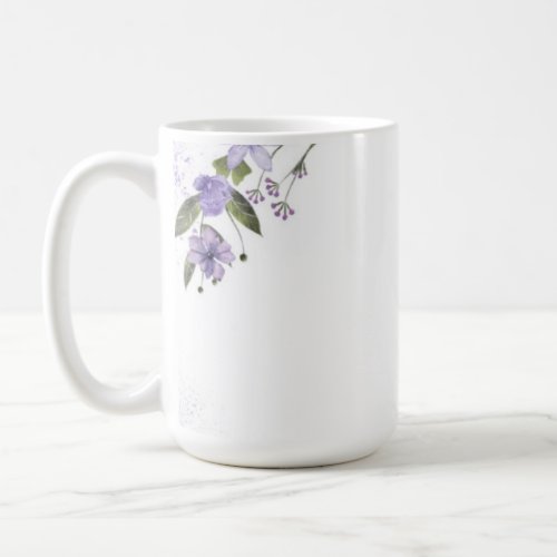 Purple Floral Coffee Mug