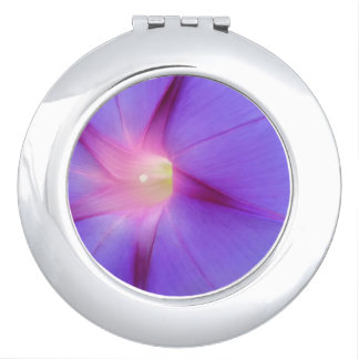 Purple Floral Compact Mirror