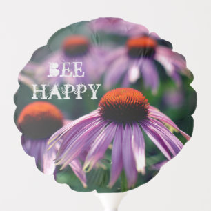 Purple Floral Coneflowers Motivational Quote Balloon
