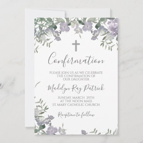 Purple Floral Confirmation 