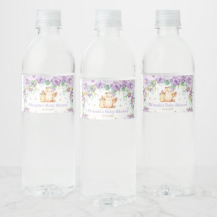 Lavender Water Bottle Labels Zazzle