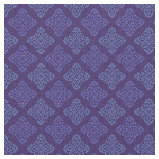 Purple Floral Damask Fabric