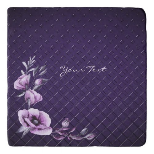 Purple Floral Decorative Pattern Trivet