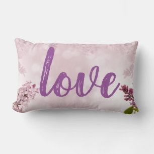 Purple floral Design - Lumbar Pillow
