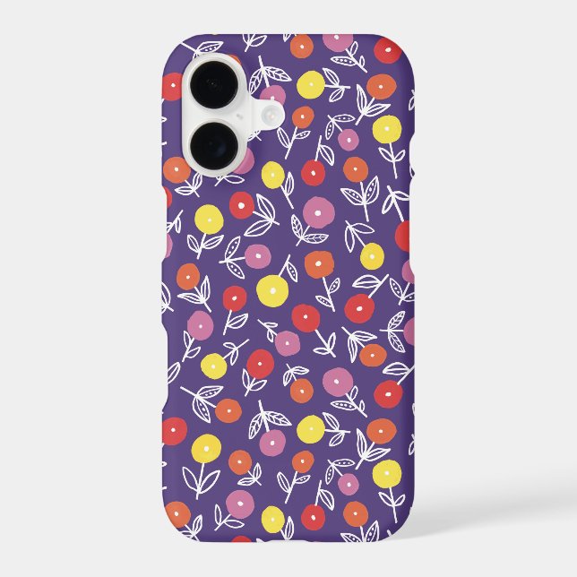 Purple Floral Ditsy iPhone Case (Back)