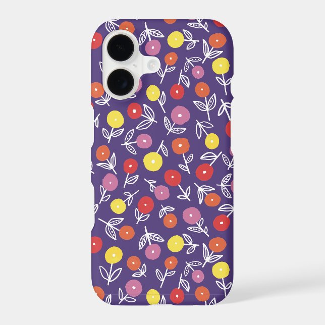 Purple Floral Ditsy Modern Case-Mate iPhone Case (Back)