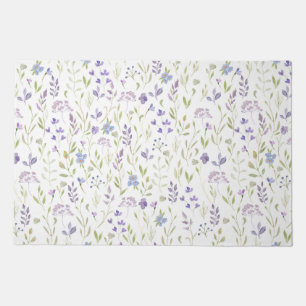 Purple Floral Door Mat