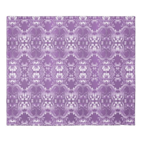 Purple Floral Duvet Cover