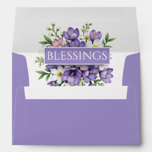 Purple Floral Easter Envelope