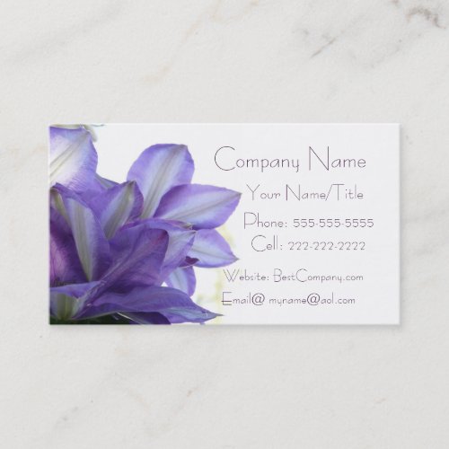 Purple Floral_Elegant Business Card