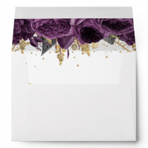Purple Floral Elegant Envelope