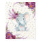 Purple Floral Elephant Nursery Art Boho Decor Sign