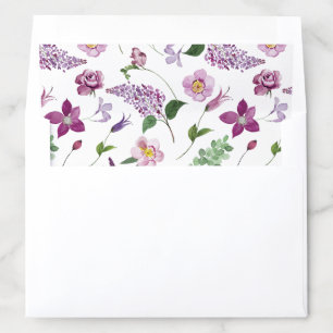 Purple Floral Envelope Liner