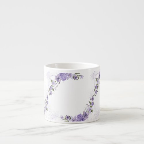 Purple Floral Espresso Cup
