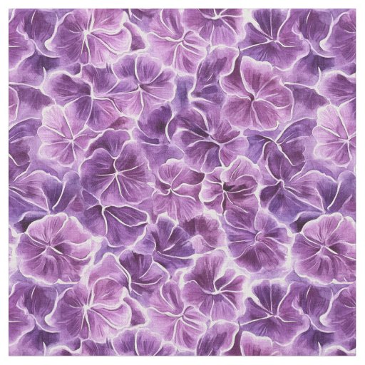 Purple Floral  Fabric