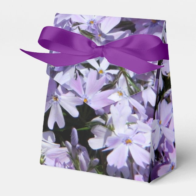 Purple Floral Favor Box (Front Side)