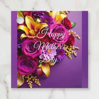 Purple Floral  Favor Tags