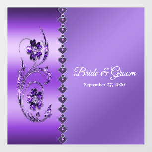 Purple Floral Floor Decal