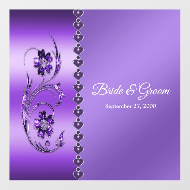 Purple Floral Floor Decal (Front)