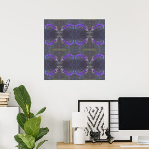 Purple Floral Garden Poster