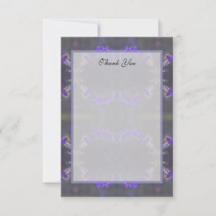 Purple Floral Garden Thank You Card