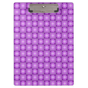 Purple Floral Geometric Pattern Clipboard