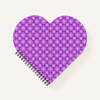 Purple Floral Geometric Pattern Notebook